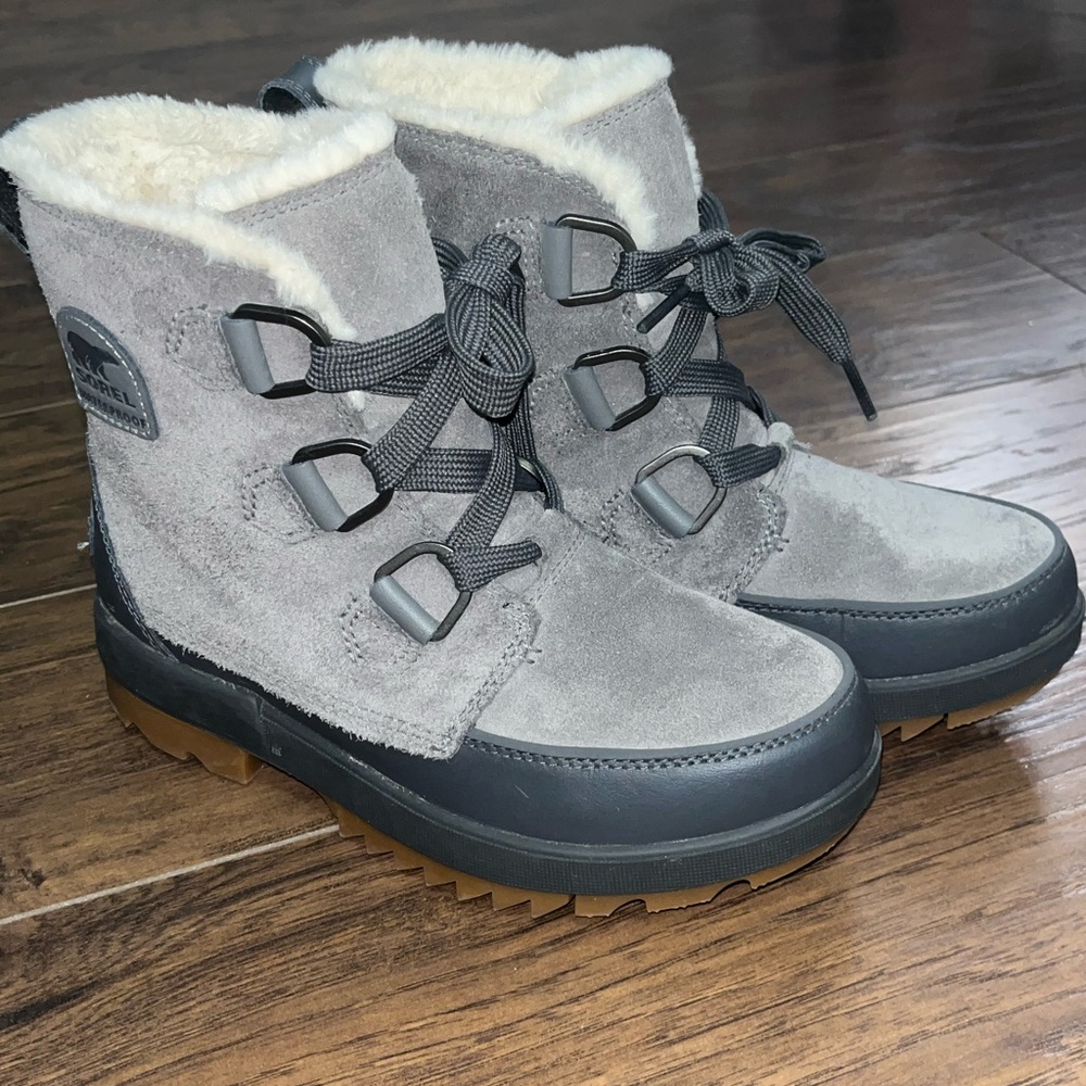 Sorel Women's Gray and Black Winter Boots US SIZE 7 NEW